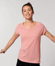 Organic Slub Rolled Sleeve T-shirt Womens - REGN