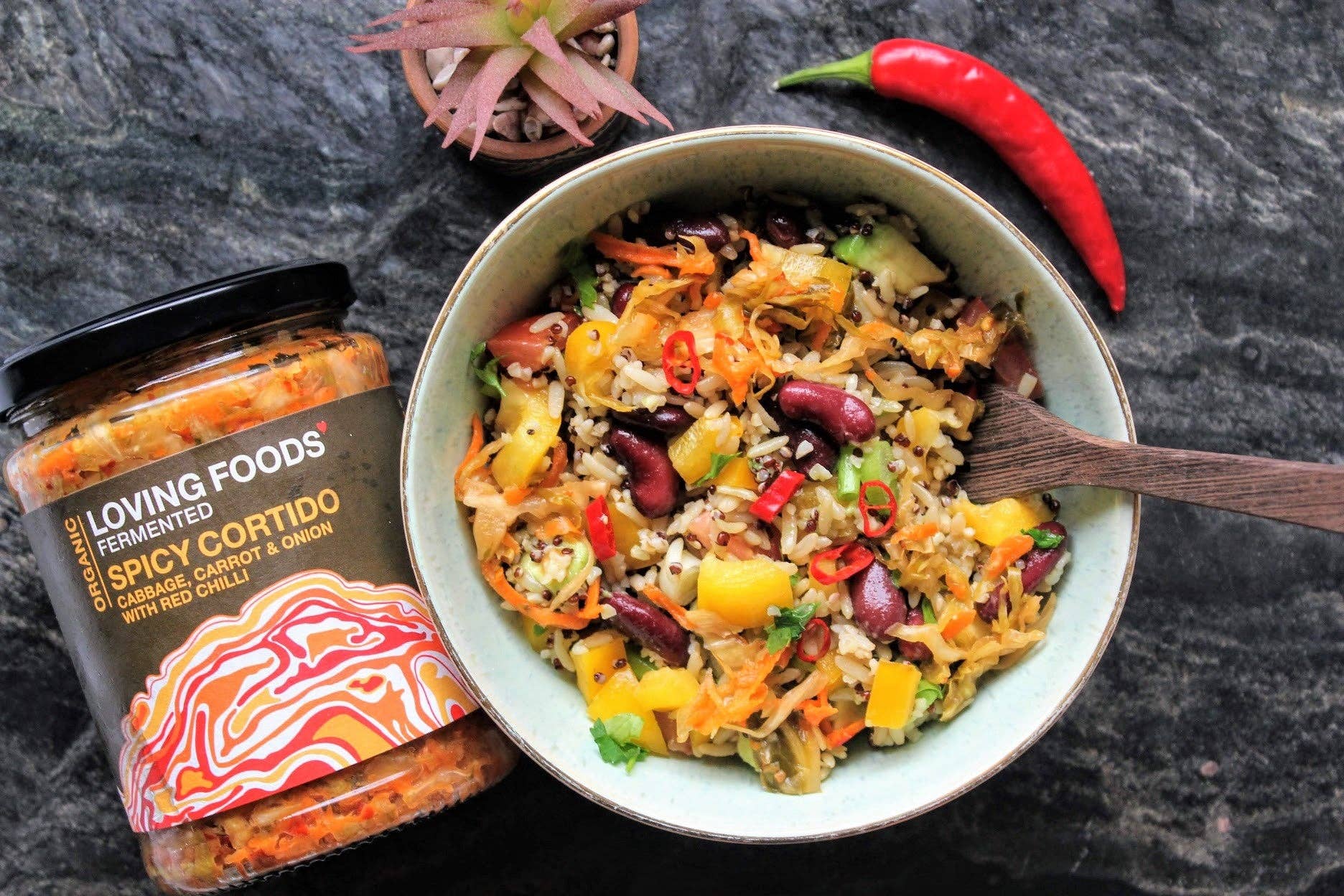 Organic Spicy Cortido Kraut – Unpasteurised Fermented Sauerkraut 475g – Live Cultures & Vegan - REGN
