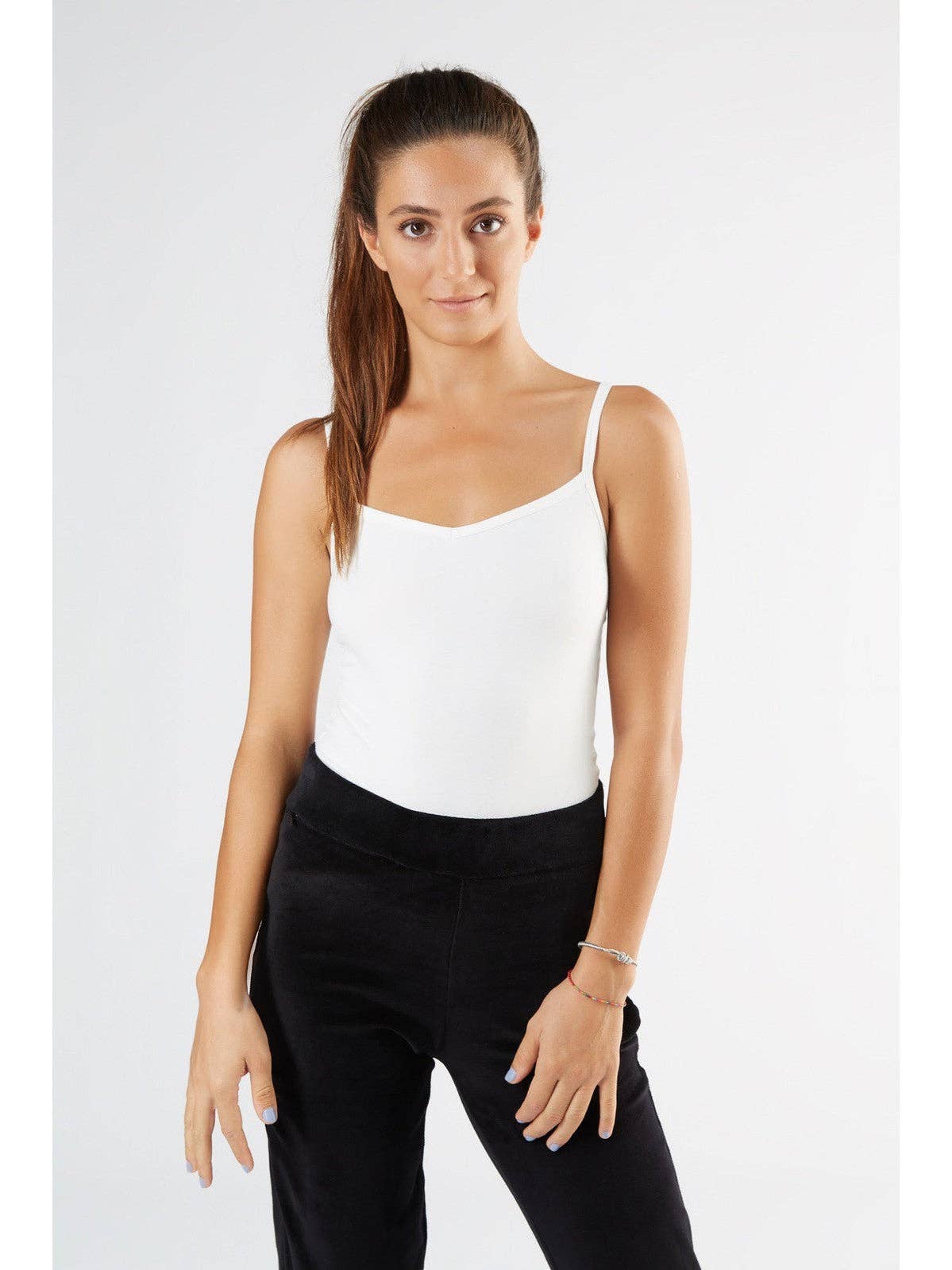 Organic Stretch Vest with Spaghetti Straps: Womens - REGN