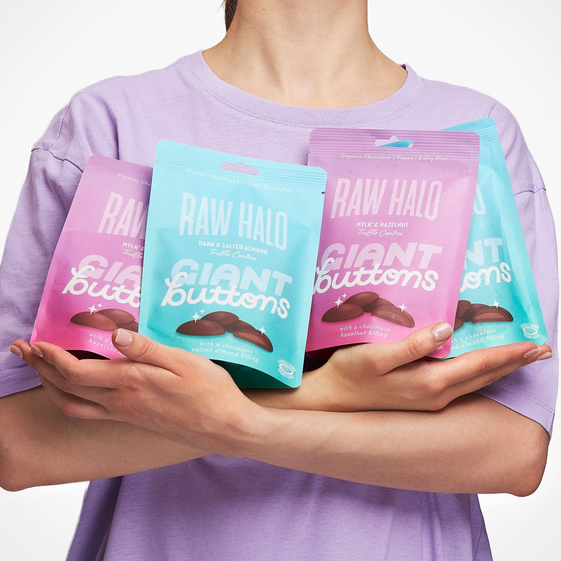 Organic Vegan Salted Almond Truffle Chocolate Buttons 90g - REGN