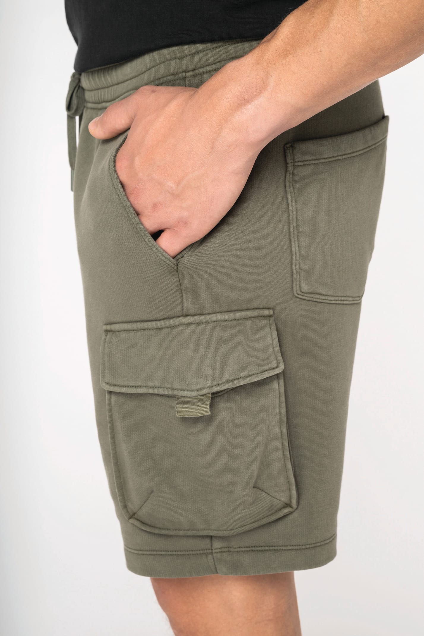 Organic Washed Effect Cargo Shorts - REGN