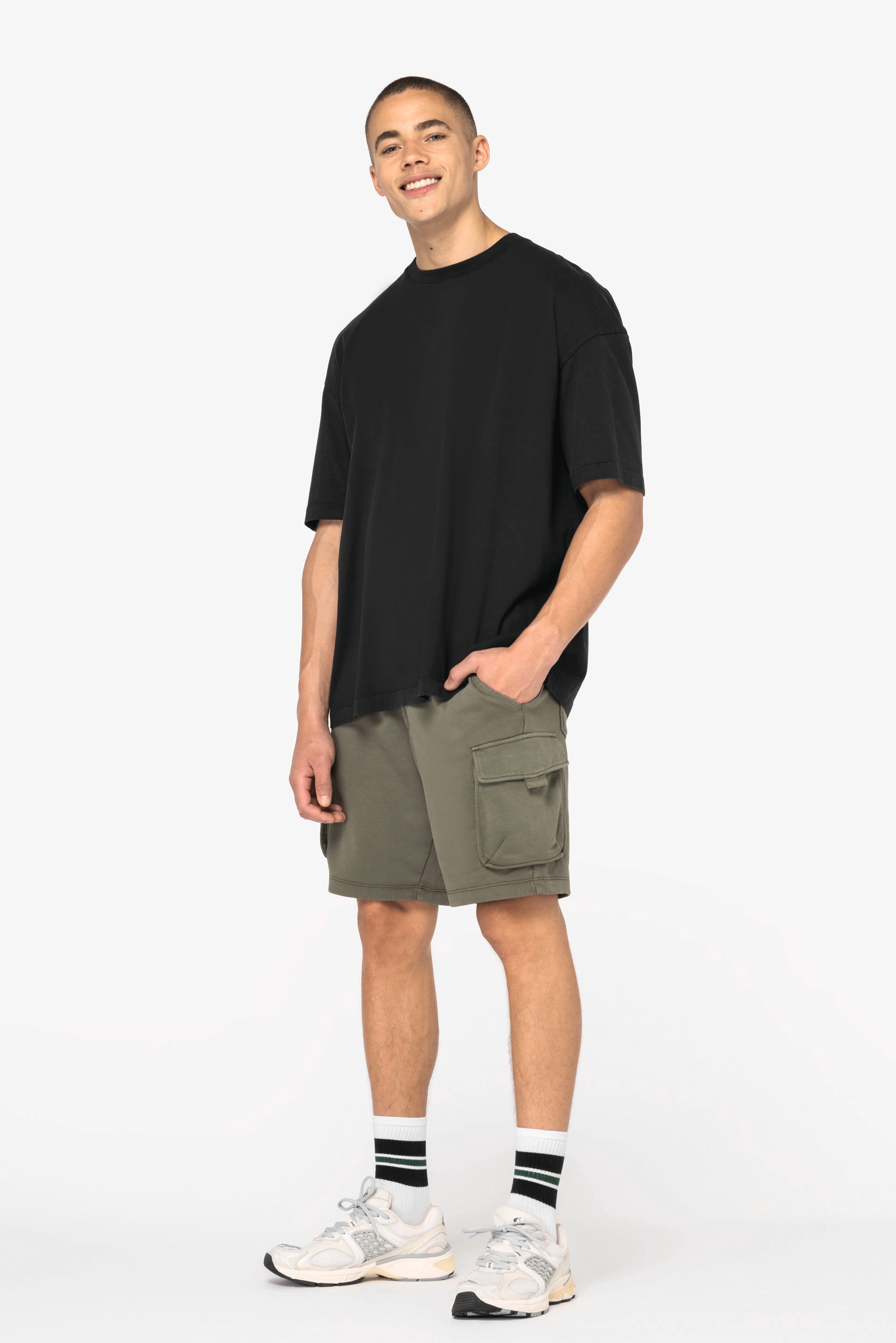 Organic Washed Effect Cargo Shorts - REGN