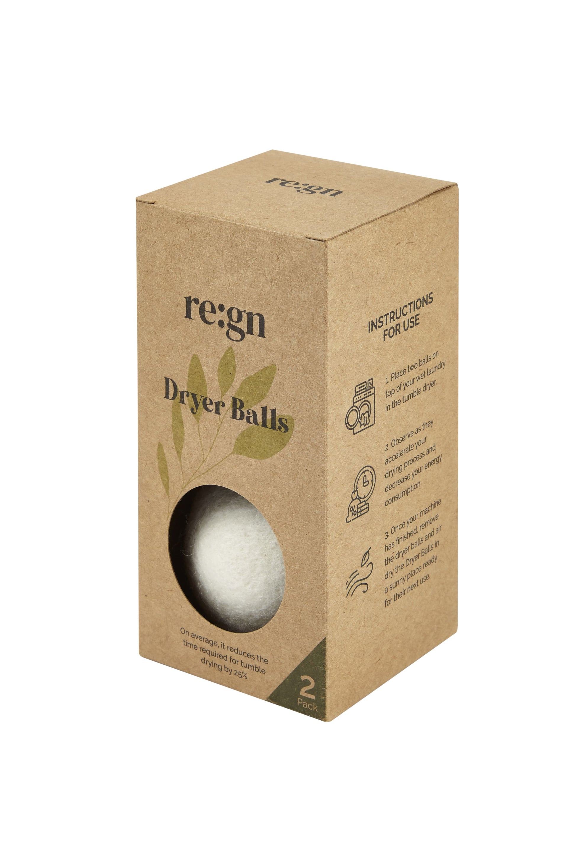 Organic Wool Dryer Balls - Pack of 2 - REGN
