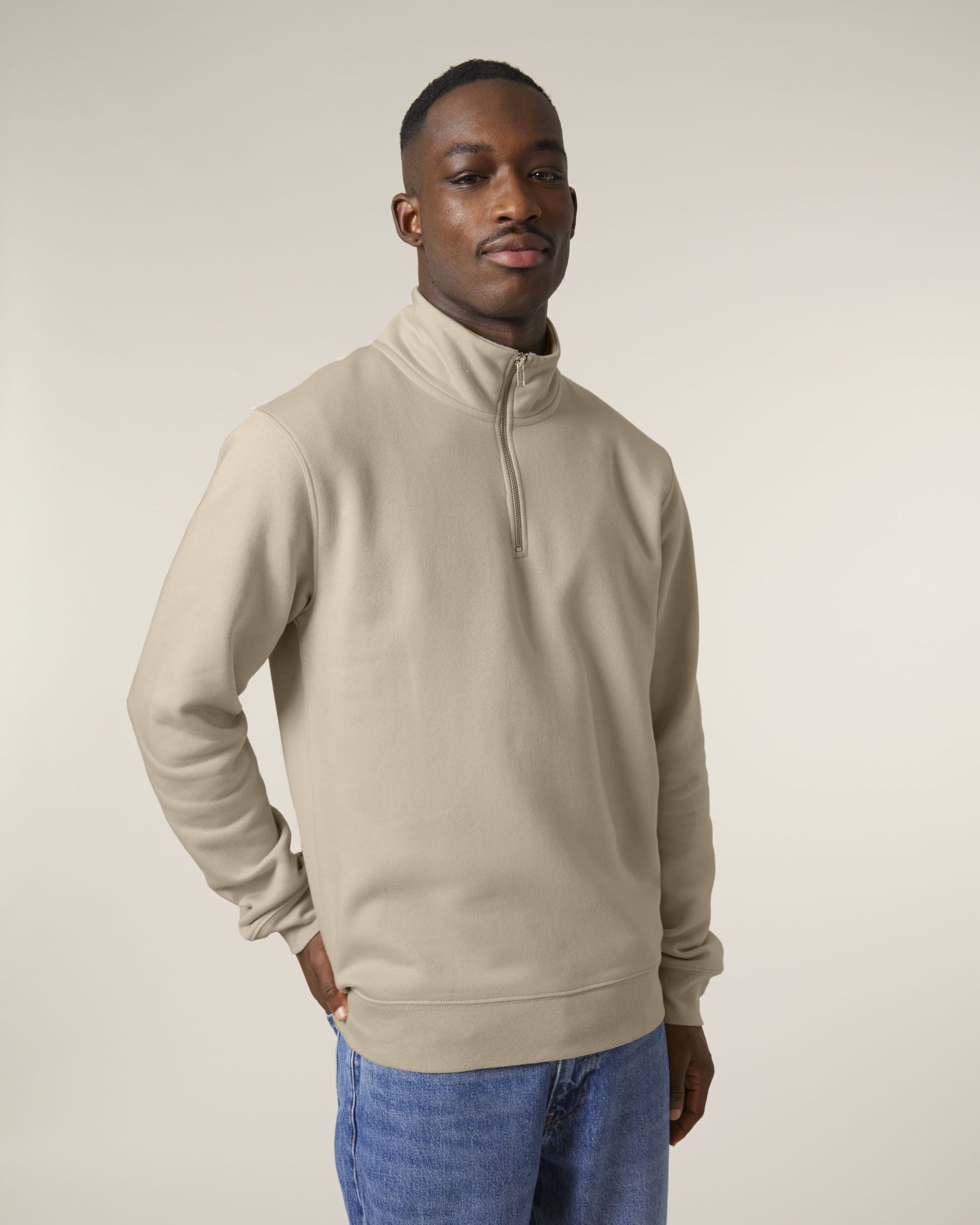 Organic Zip Neck Sweatshirt: Unisex - REGN