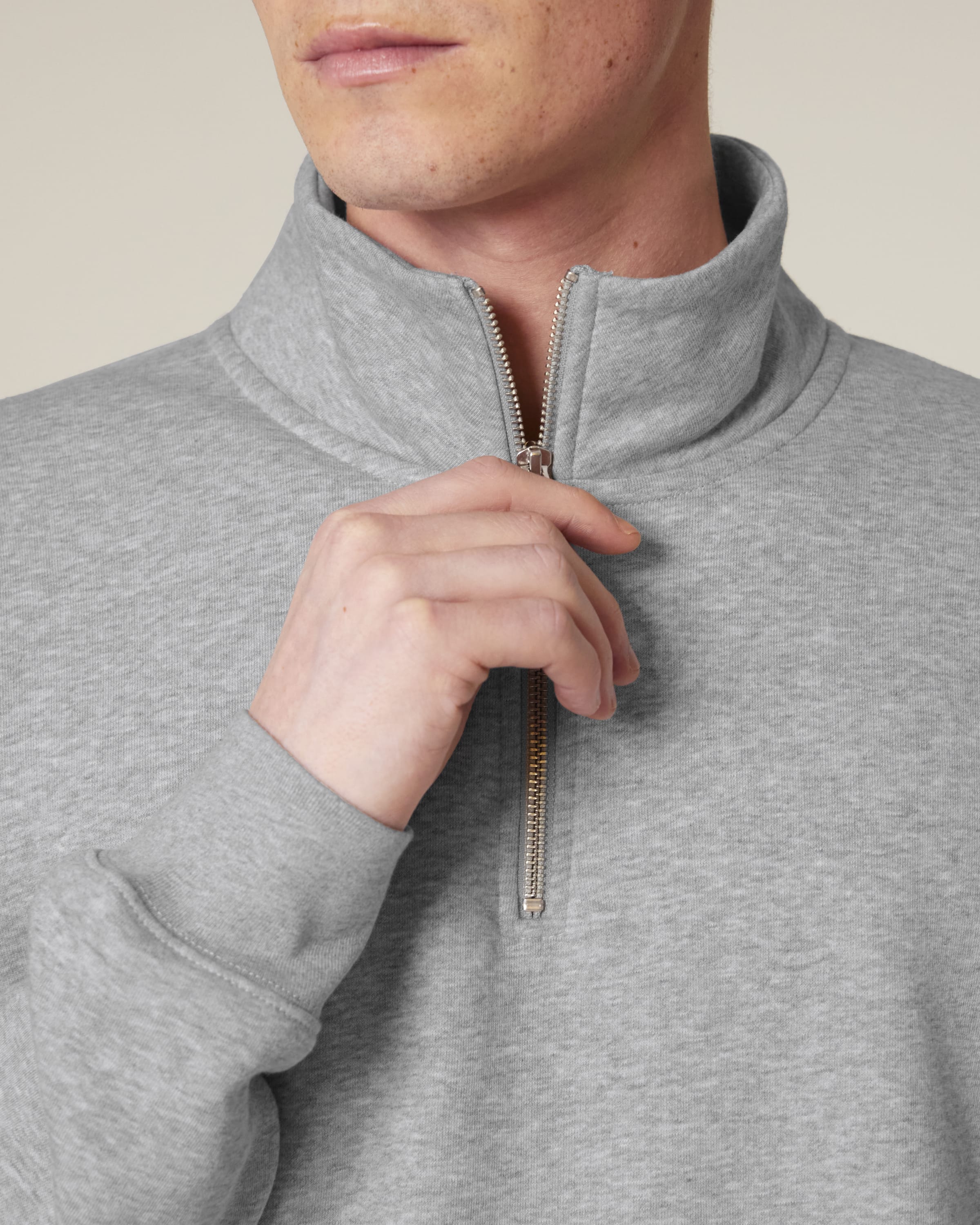 Organic Zip Neck Sweatshirt: Unisex - REGN