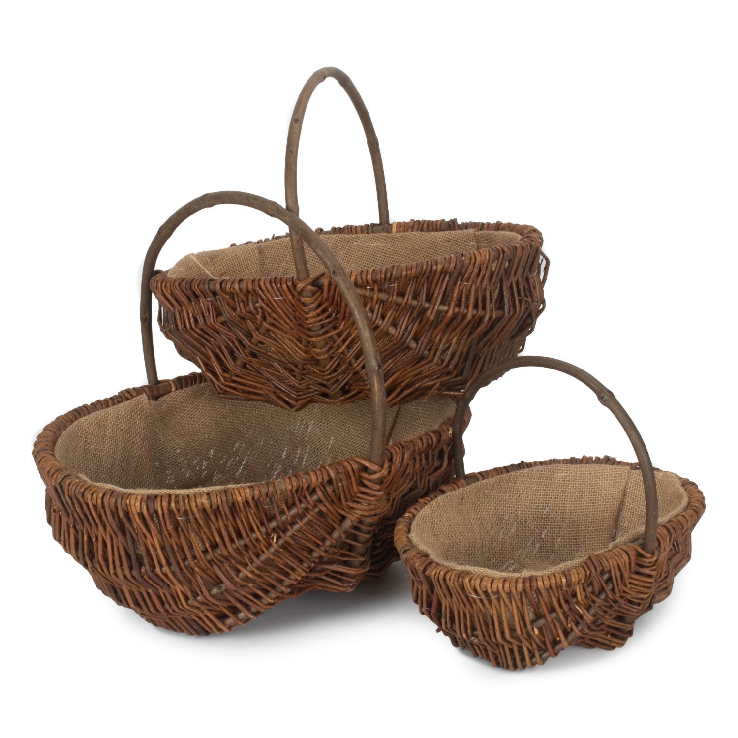 Oval Unpeeled Willow Garden Trug Set 3 - REGN