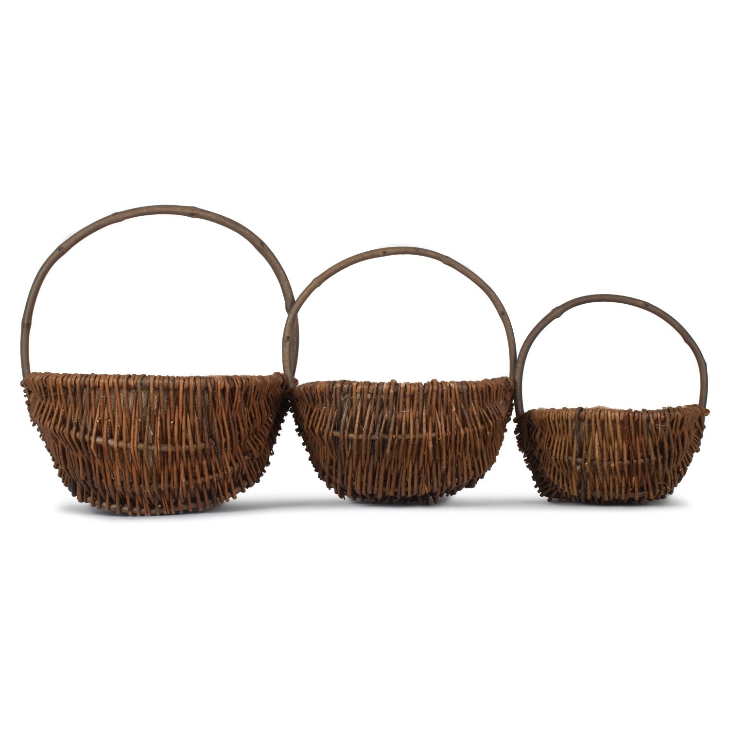 Oval Unpeeled Willow Garden Trug Set 3 - REGN