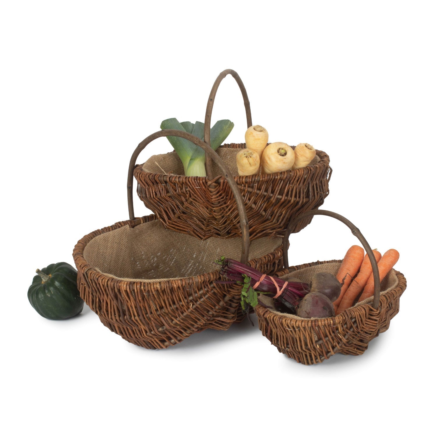 Oval Unpeeled Willow Garden Trug Set 3 - REGN