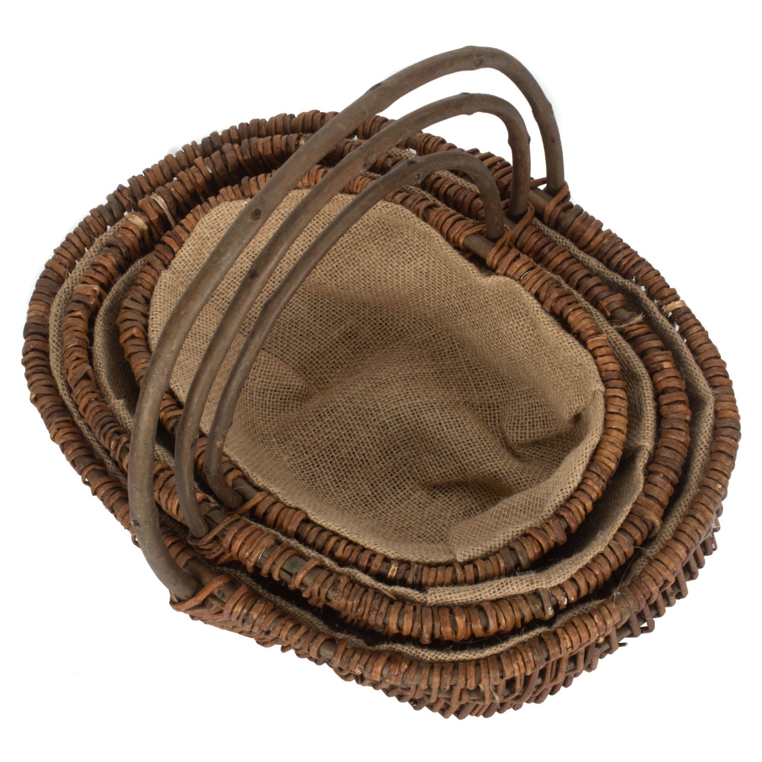 Oval Unpeeled Willow Garden Trug Set 3 - REGN