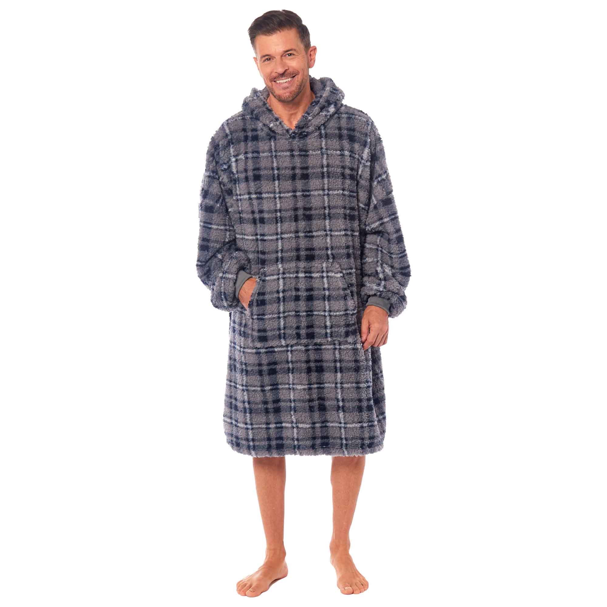 Daisy Dreamer Oversized Mens Hooded Blanket Sweatshirt With Sherpa Lining Cotton Rich Super Soft Everyday
