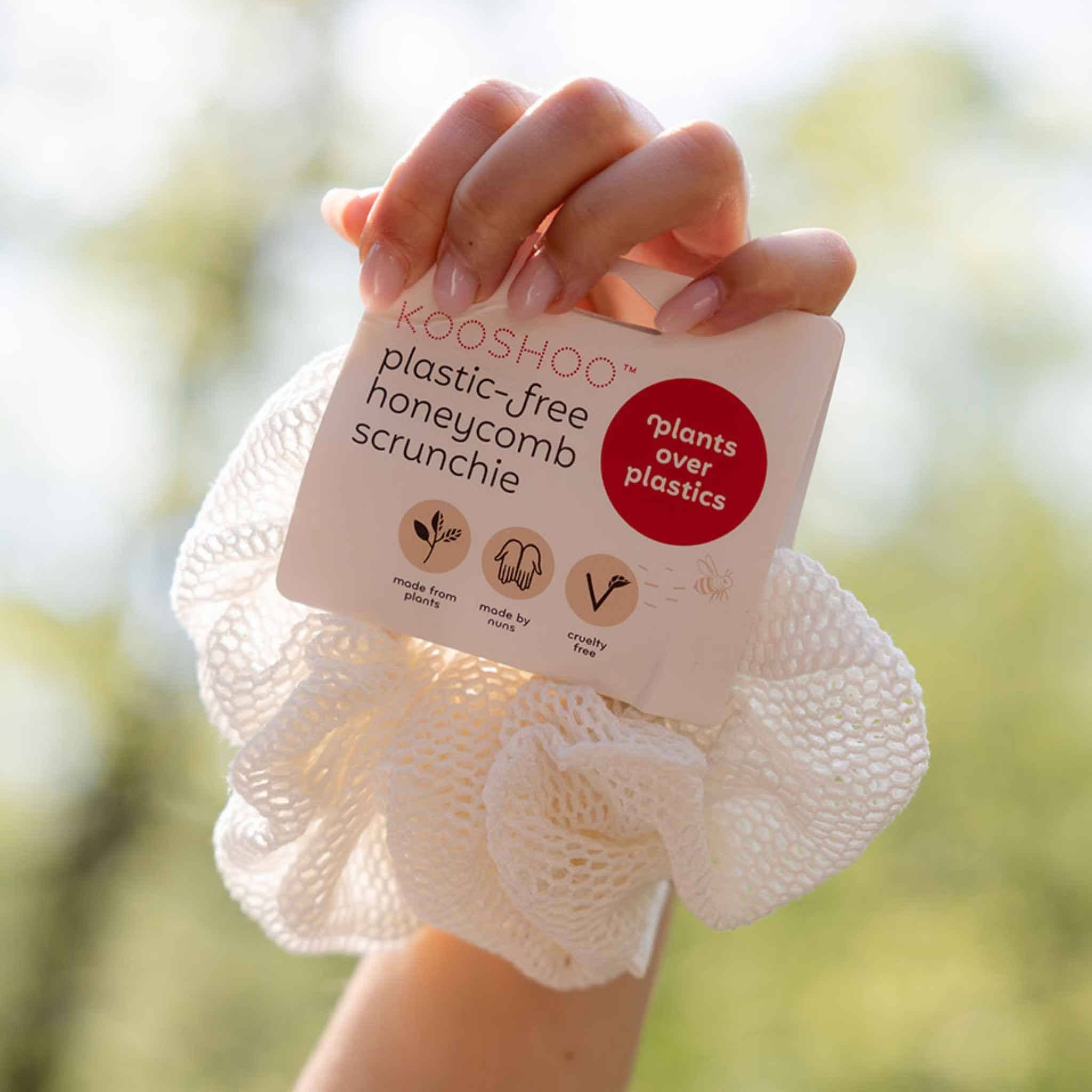 Oversized Plastic - Free Honeycomb Scrunchie – Organic Cotton - REGN