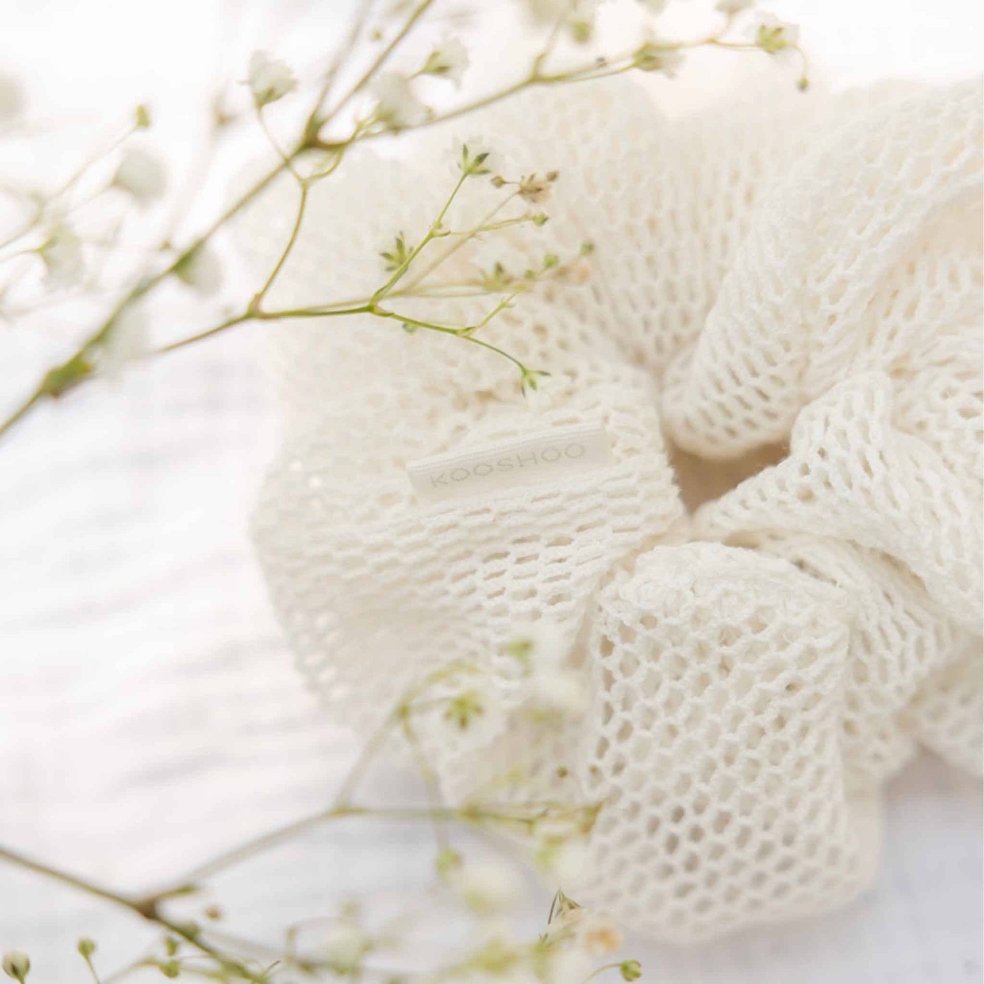 Oversized Plastic - Free Honeycomb Scrunchie – Organic Cotton - REGN