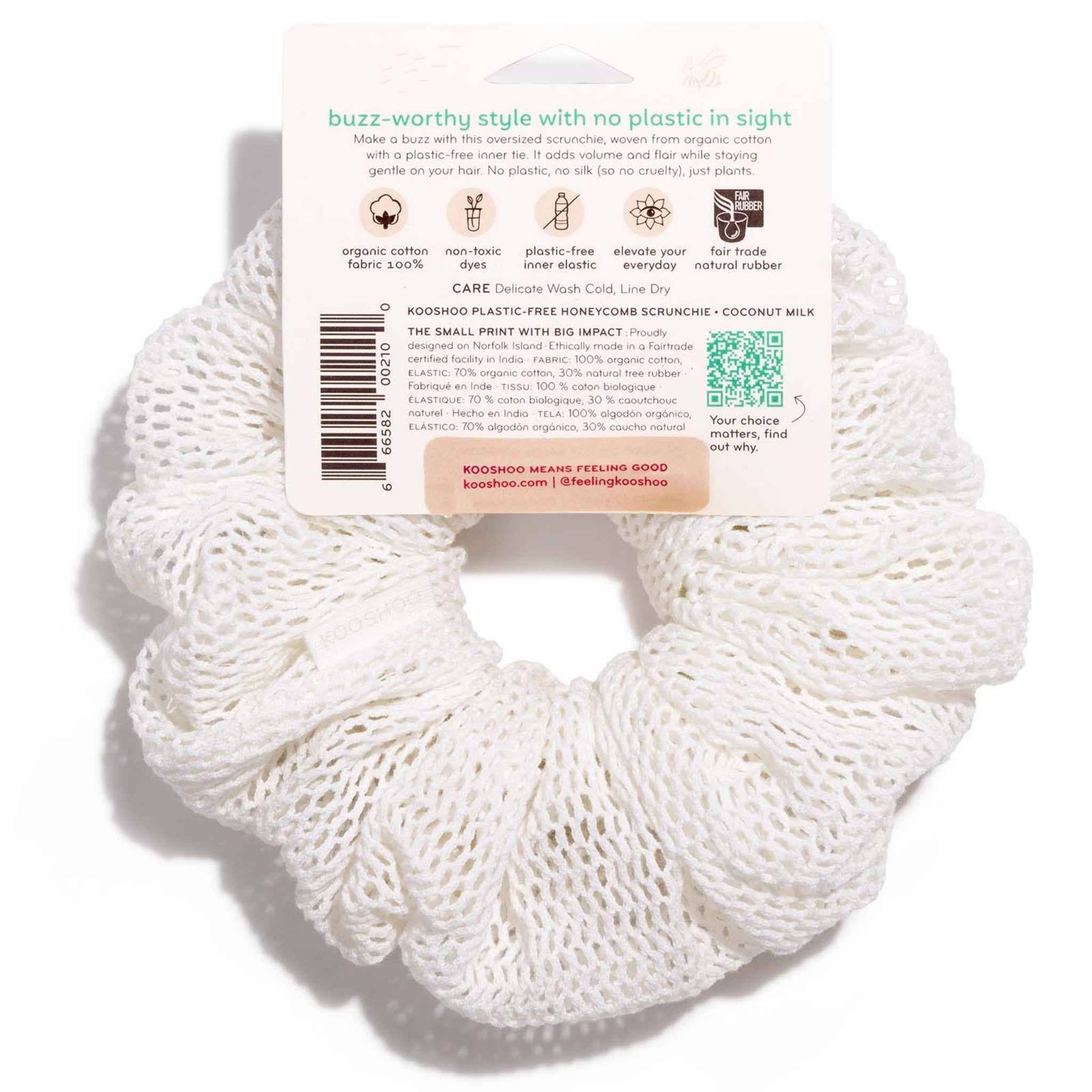 Oversized Plastic - Free Honeycomb Scrunchie – Organic Cotton - REGN