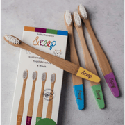 Pack of 4 Kids Bamboo Toothbrushes by &Keep - REGN