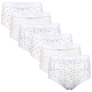 Sock Stack Pack Of 6 Womens 100% Cotton Maxi Briefs Full Coverage Breathable Everyday