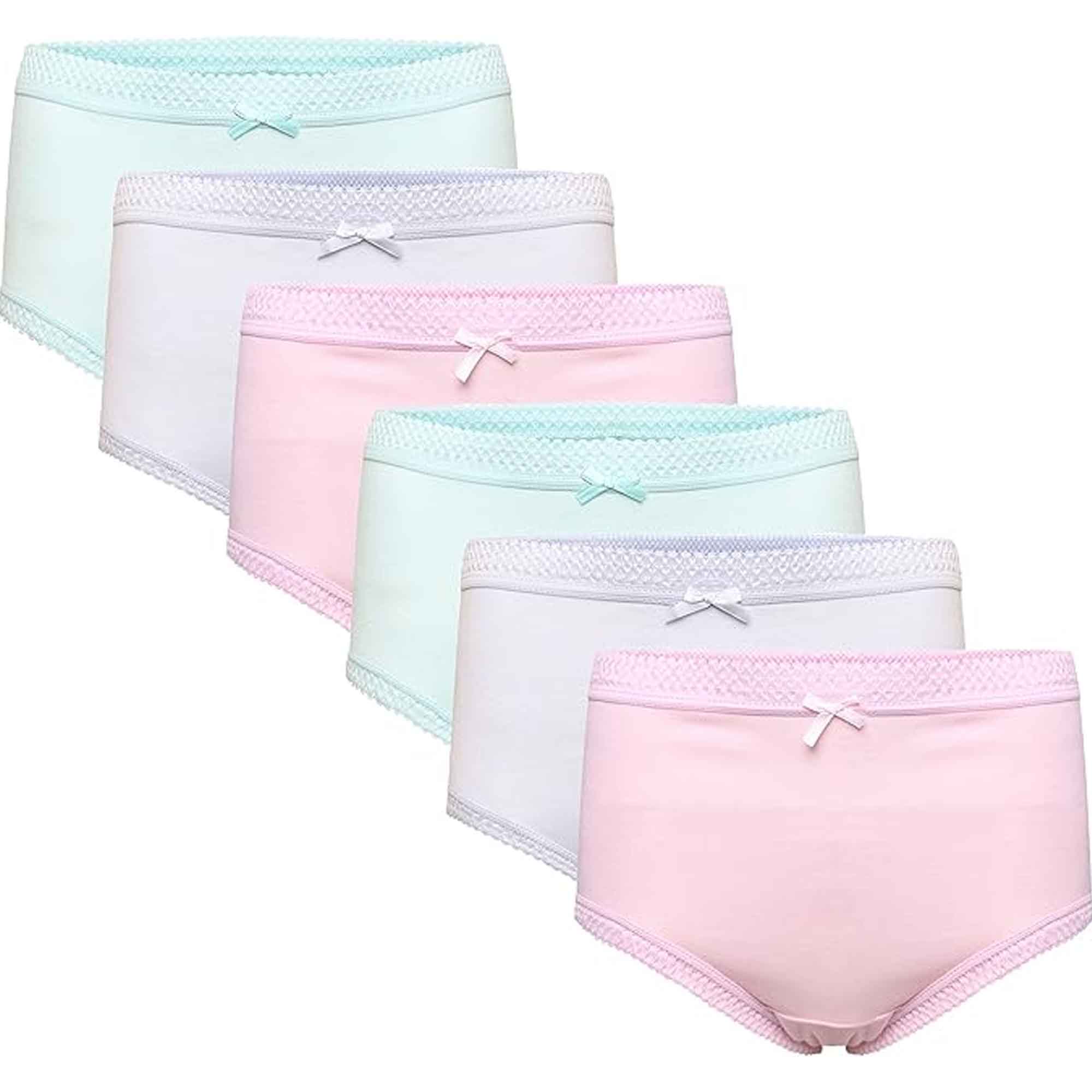 Sock Stack Pack Of 6 Womens 100% Cotton Maxi Briefs Full Coverage Breathable Everyday