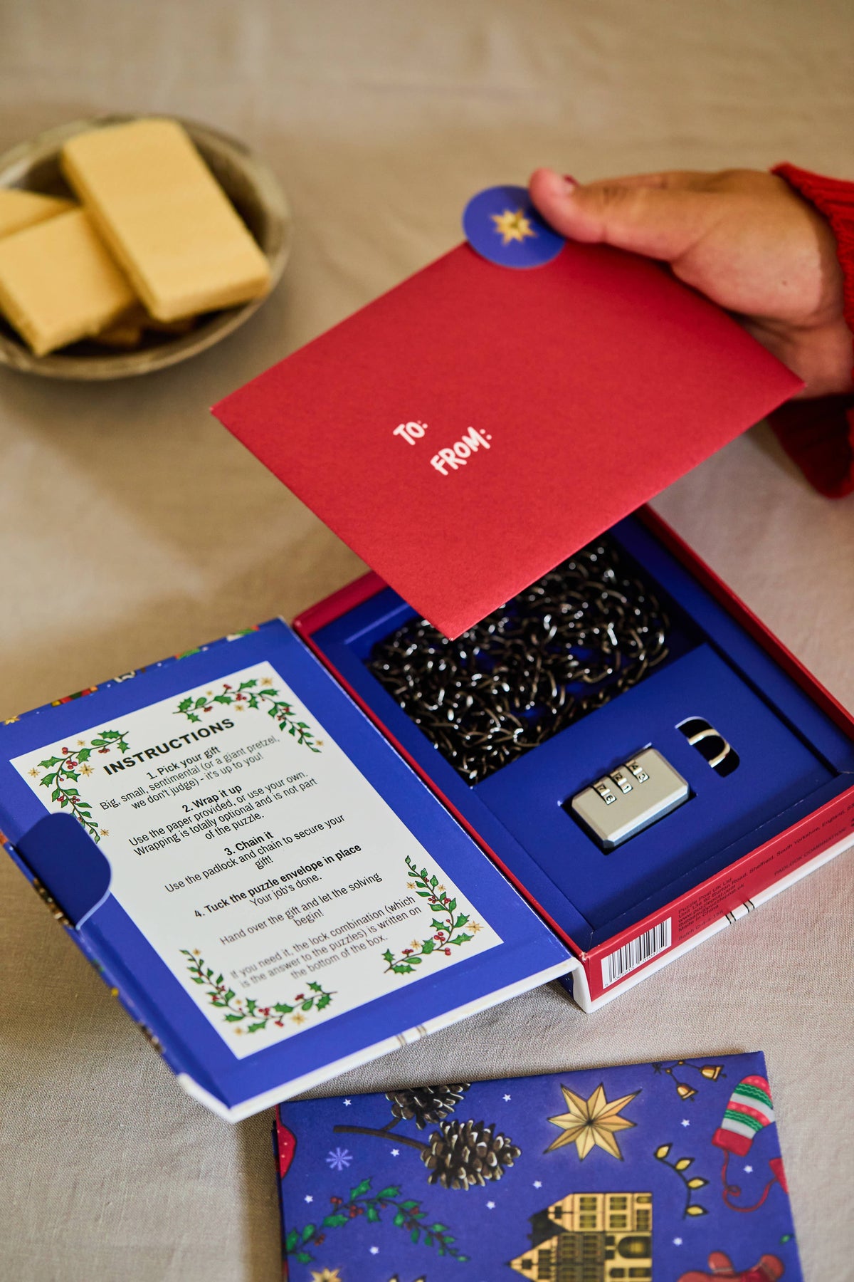 Padlock'd Festive Escape Room Lock & Chain Game | Christmas Gift Puzzle - REGN