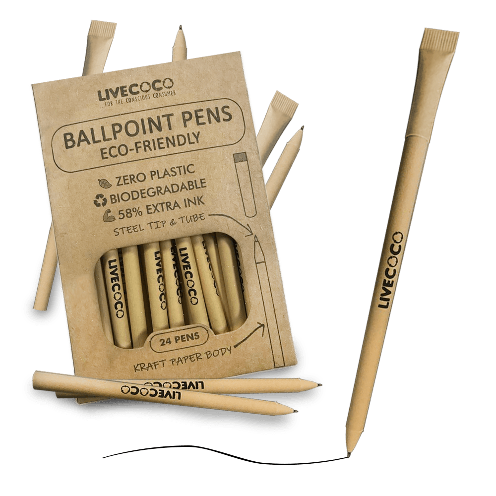 Paper Ballpoint Pens - 24 Pack - REGN