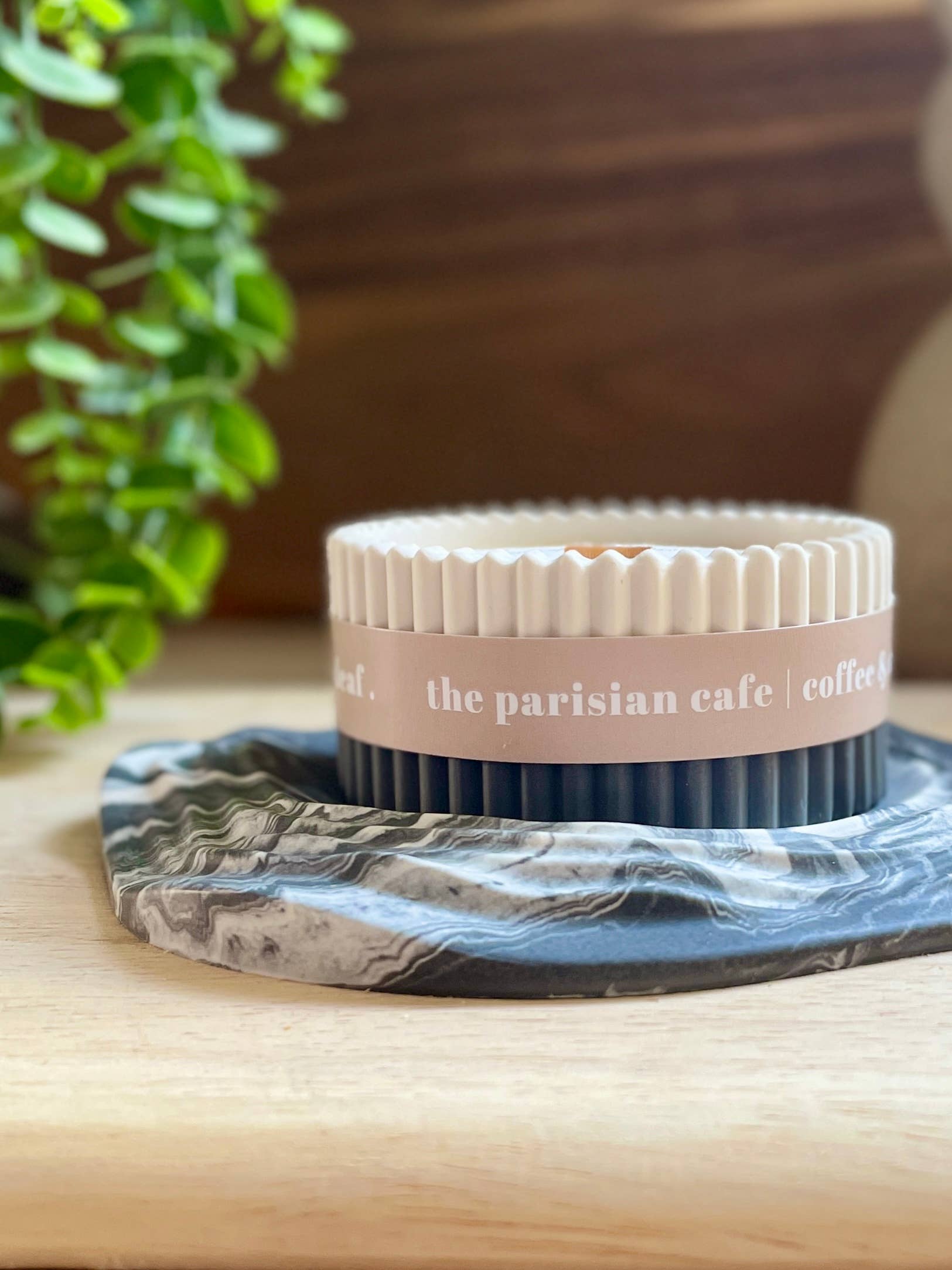 Parisian Café Luxury Soy Candle – Coffee & Croissant Morning Scent - REGN