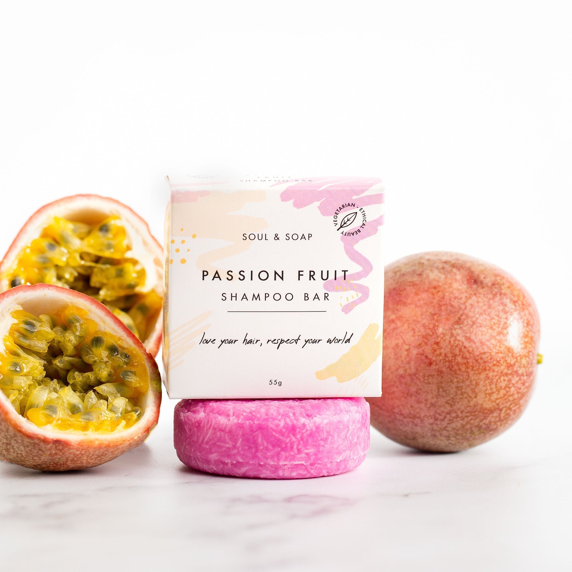 Passion Fruit Solid Shampoo Bar For All Hair Types - REGN