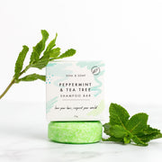 Peppermint & Tea Tree Solid Shampoo Bar For All Hair Types - Vegan - REGN