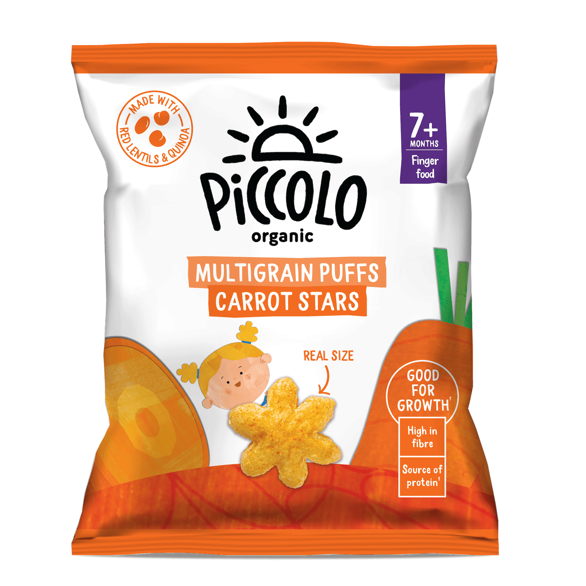 Piccolo Organic Carrot Puffs Baby Snack 15g - REGN