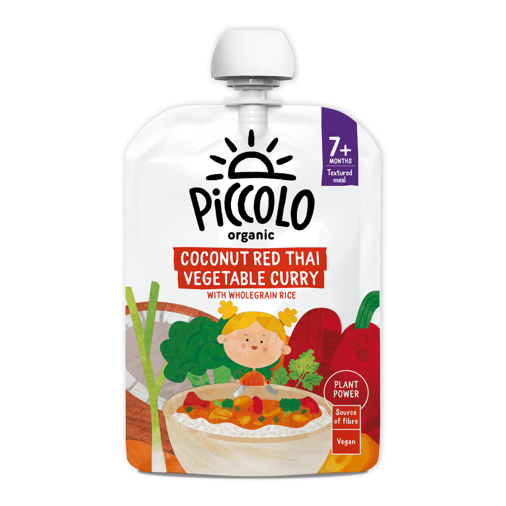 Piccolo Organic Coconut Red Thai Vegetable Curry 130g Baby Food 7m+ - REGN