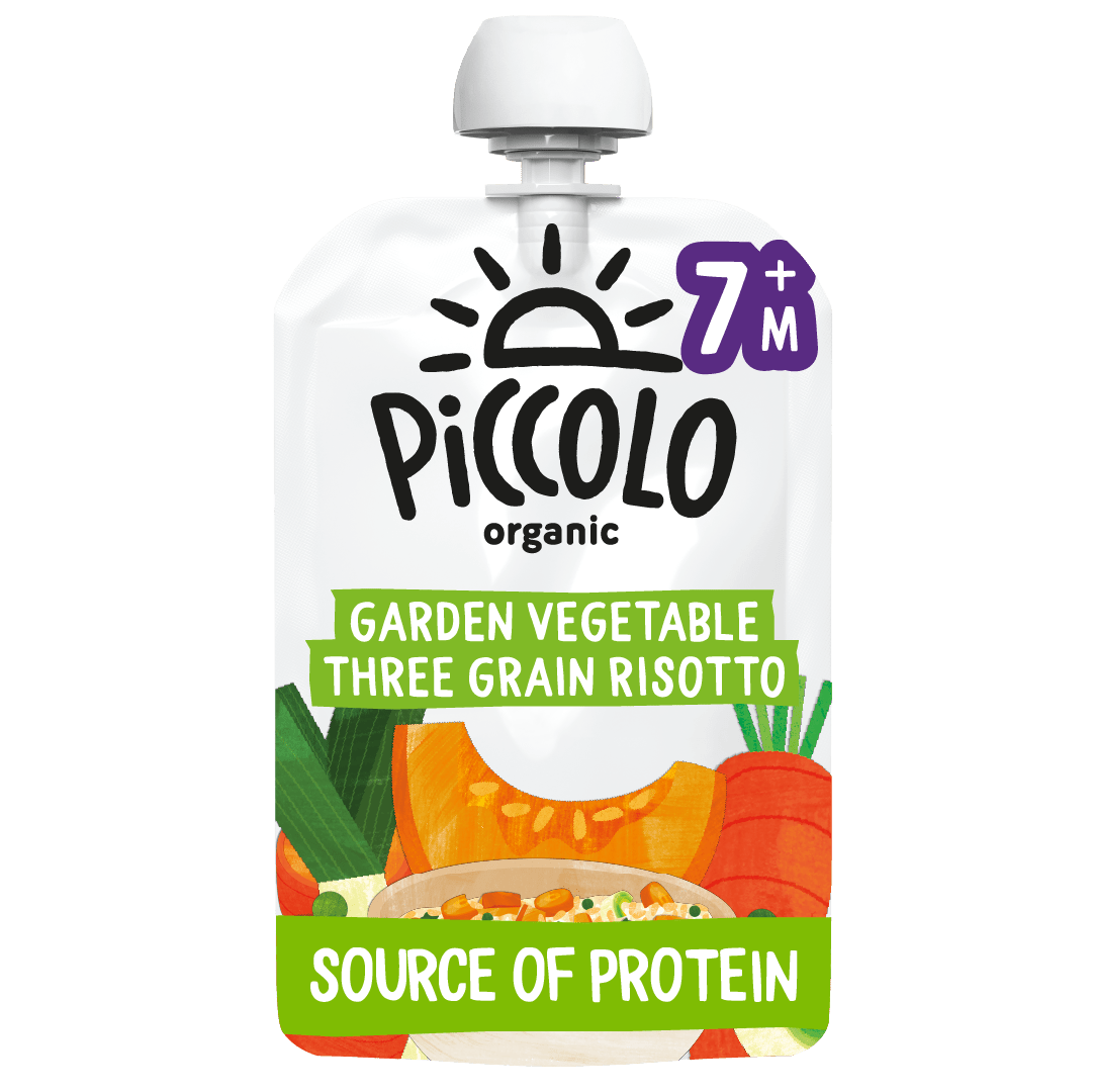 Piccolo Organic Garden Vegetables Three Grain Risotto 130g Baby Food 7m+ - REGN