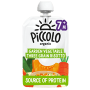 Piccolo Organic Garden Vegetables Three Grain Risotto 130g Baby Food 7m+ - REGN