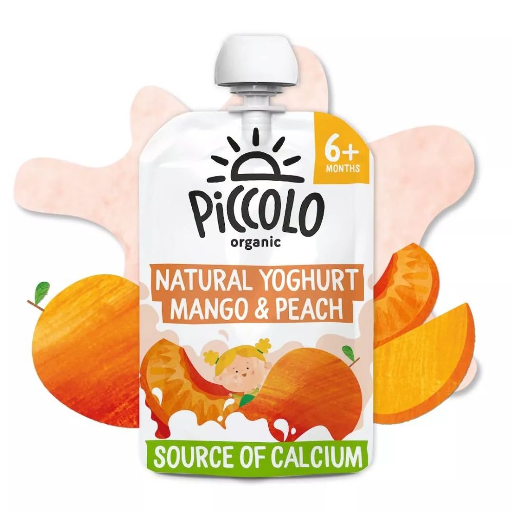 Piccolo Organic Natural Yoghurt Mango & Peach Baby Food 100g - REGN