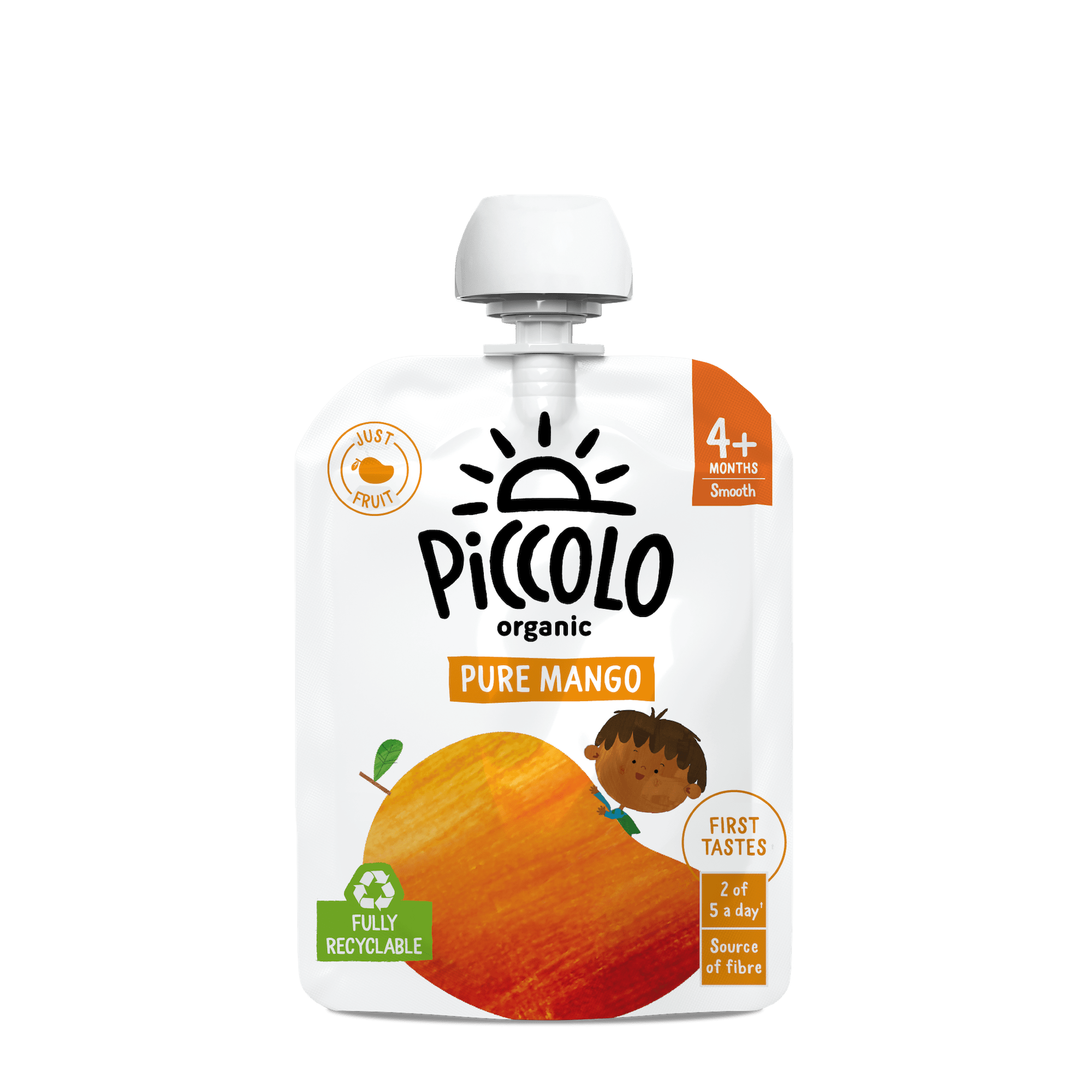 Piccolo Organic Pure Mango Baby Food Pouch 70g 4m+ - REGN