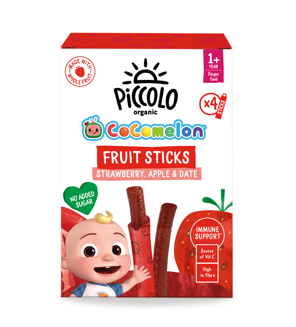 Piccolo Organic Strawberry Date Fruit Sticks 4 x 17g Baby Snack - REGN