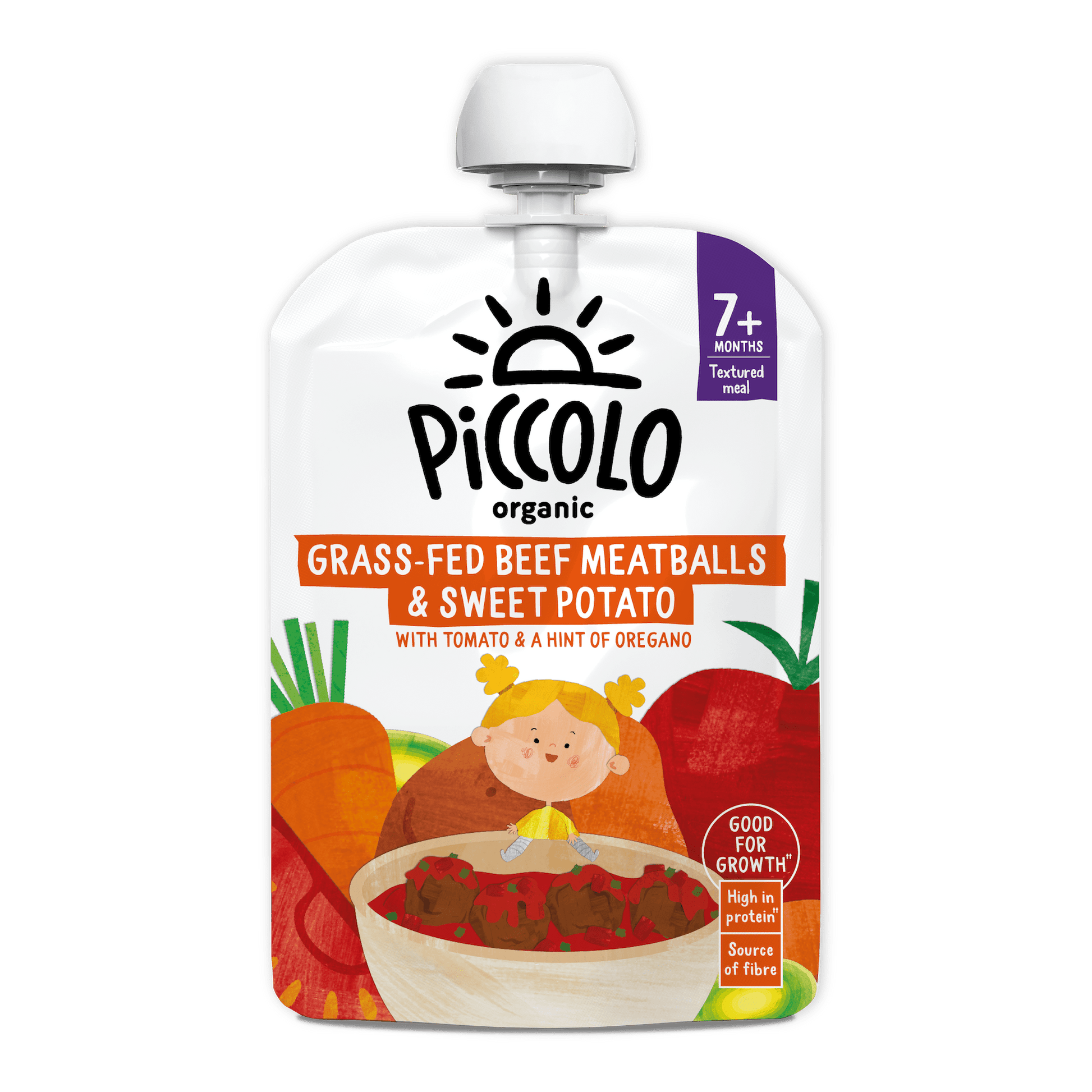 Piccolo Organic Sweet Potato & Beef Meatballs Baby Food 130g 7m+ - REGN