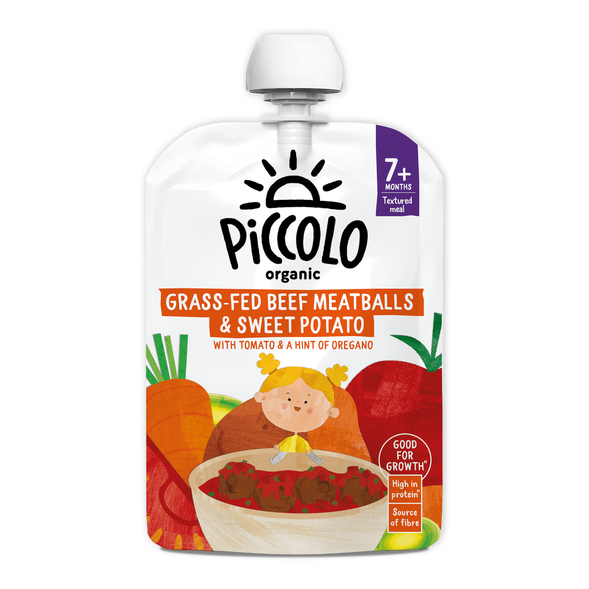 Piccolo Organic Sweet Potato & Beef Meatballs Baby Food 130g 7m+ - REGN