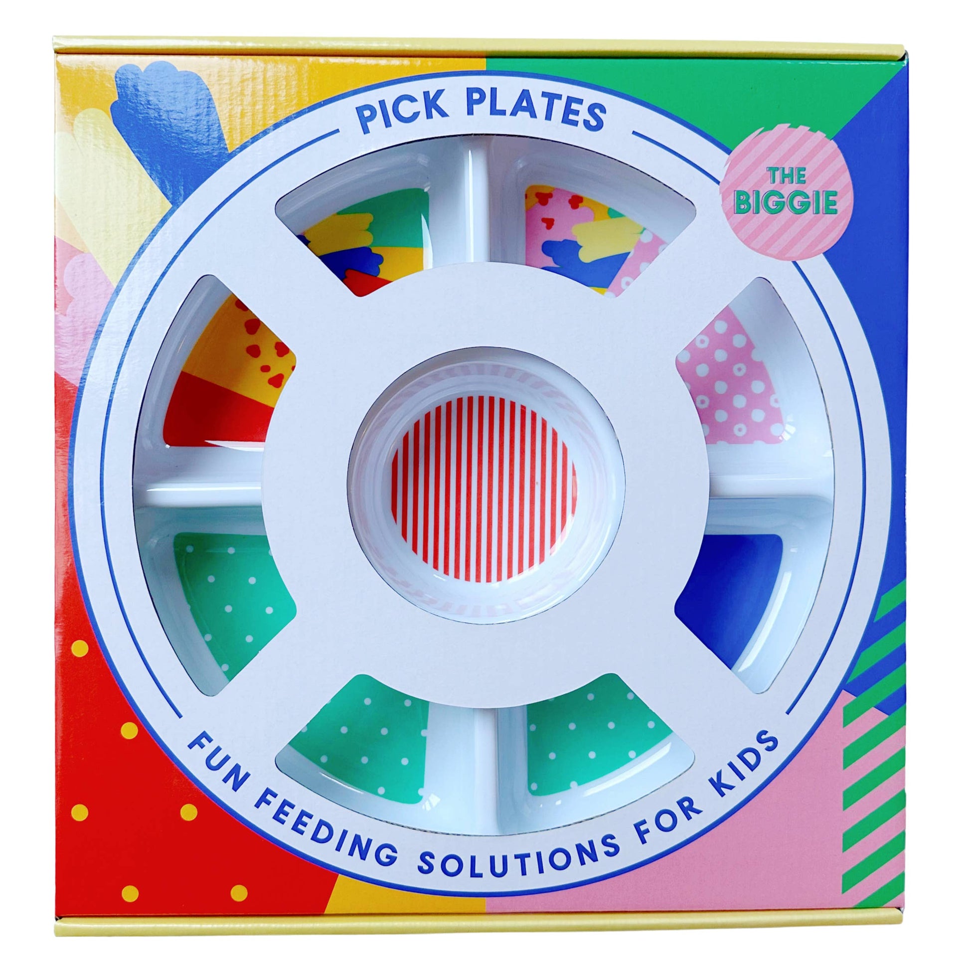 Pick Plates Biggie Divided Plate – 5 Compartment Kids Plate 29.5cm - REGN