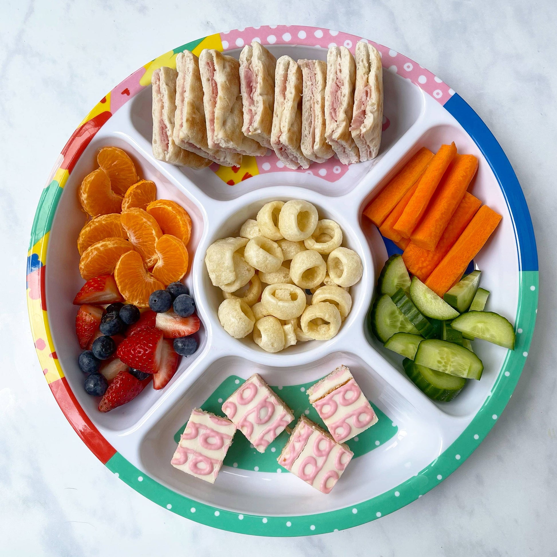 Pick Plates Biggie Divided Plate – 5 Compartment Kids Plate 29.5cm - REGN