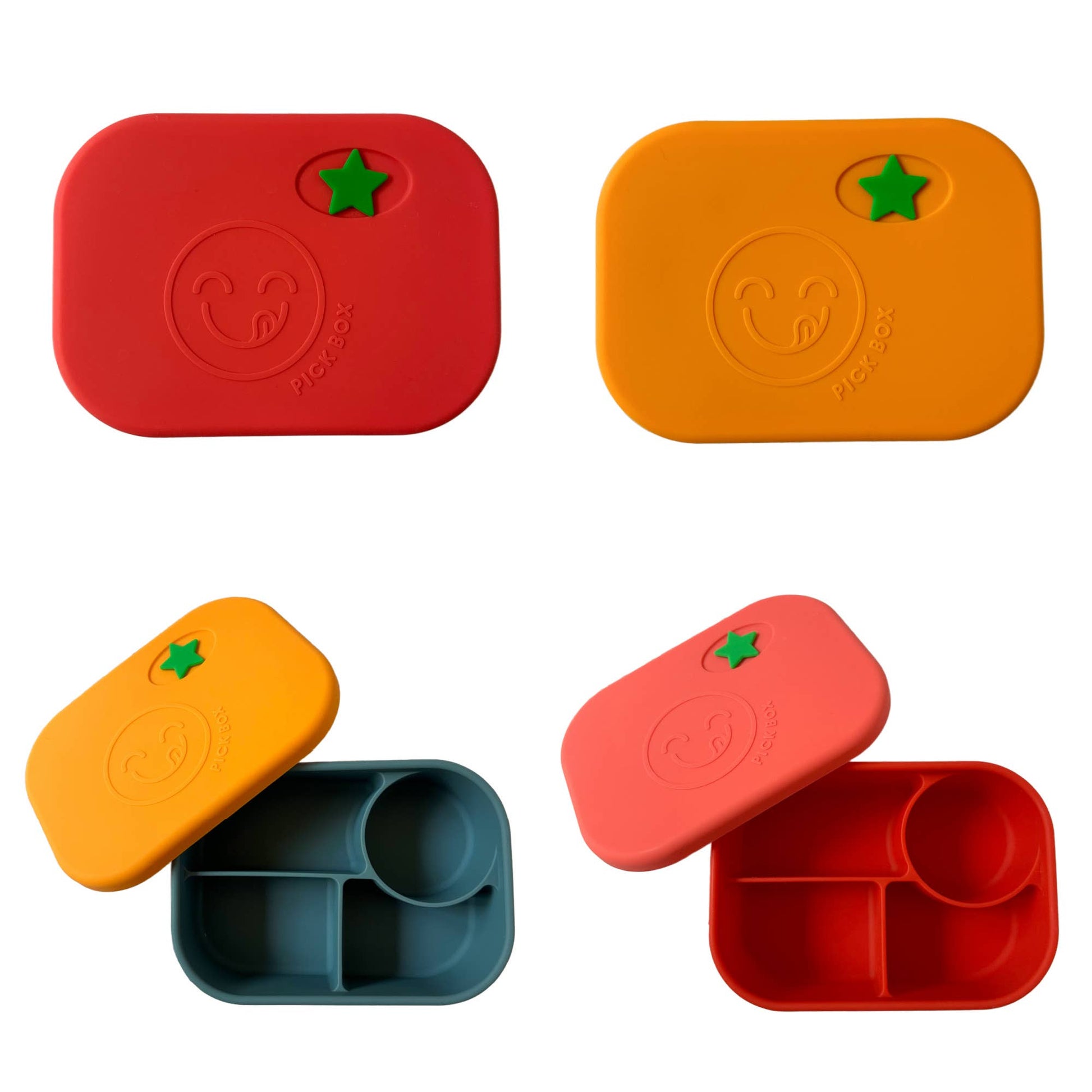 Pick Plates Pick Box Bento Silicone Lunch Box – 4 Compartment 750ml - REGN