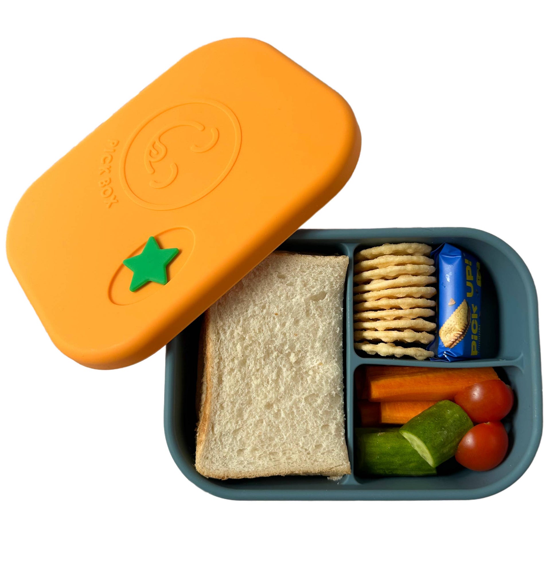 Pick Plates Pick Box Classic Silicone Lunch Box – 3 Compartment 750ml - REGN