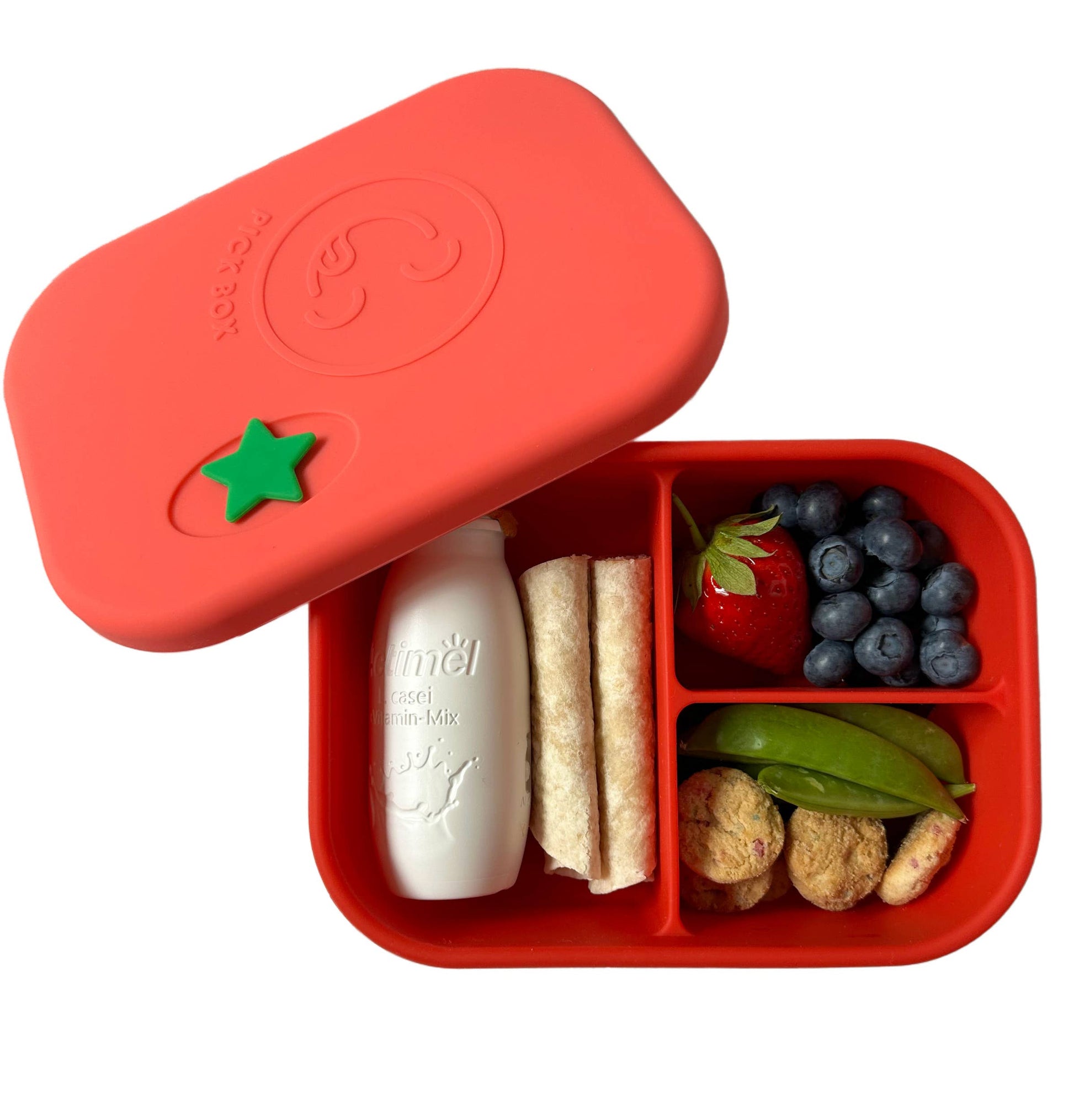 Pick Plates Pick Box Classic Silicone Lunch Box – 3 Compartment 750ml - REGN