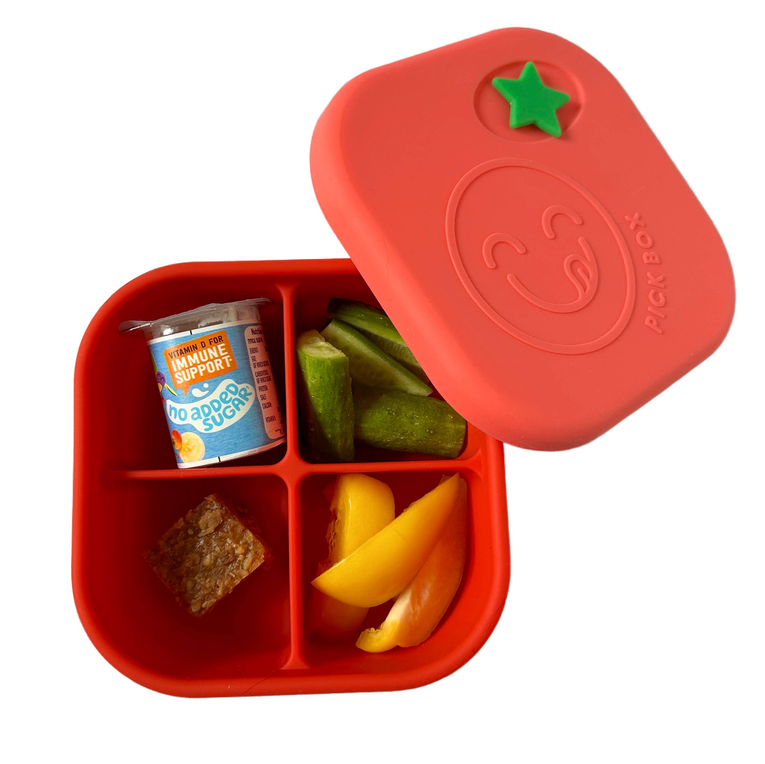 Pick Plates Pick Box Snack Silicone Snack Box – 4 Compartment 500ml - REGN