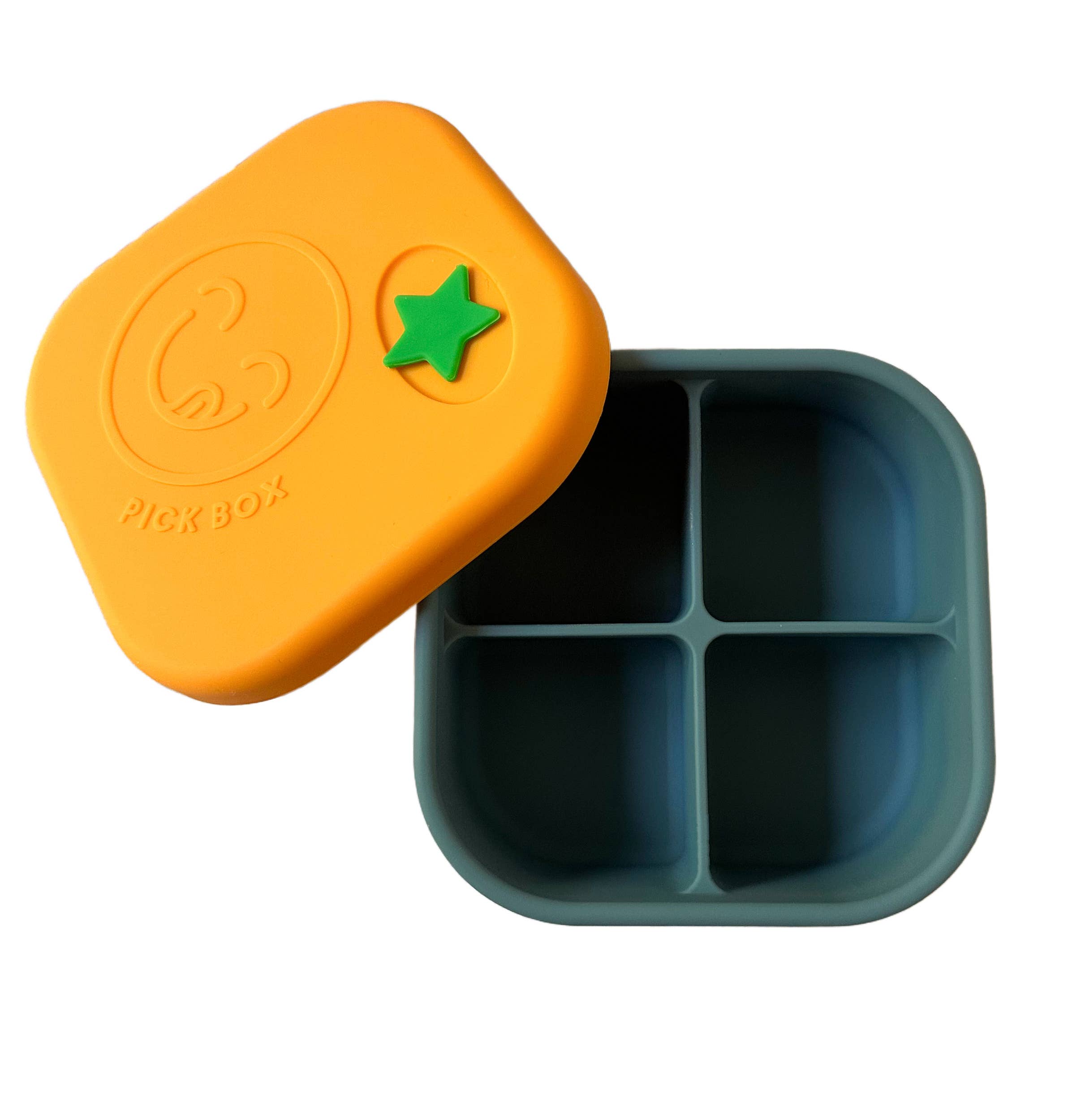 Pick Plates Pick Box Snack Silicone Snack Box – 4 Compartment 500ml - REGN