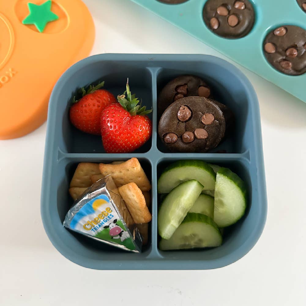 Pick Plates Pick Box Snack Silicone Snack Box – 4 Compartment 500ml - REGN