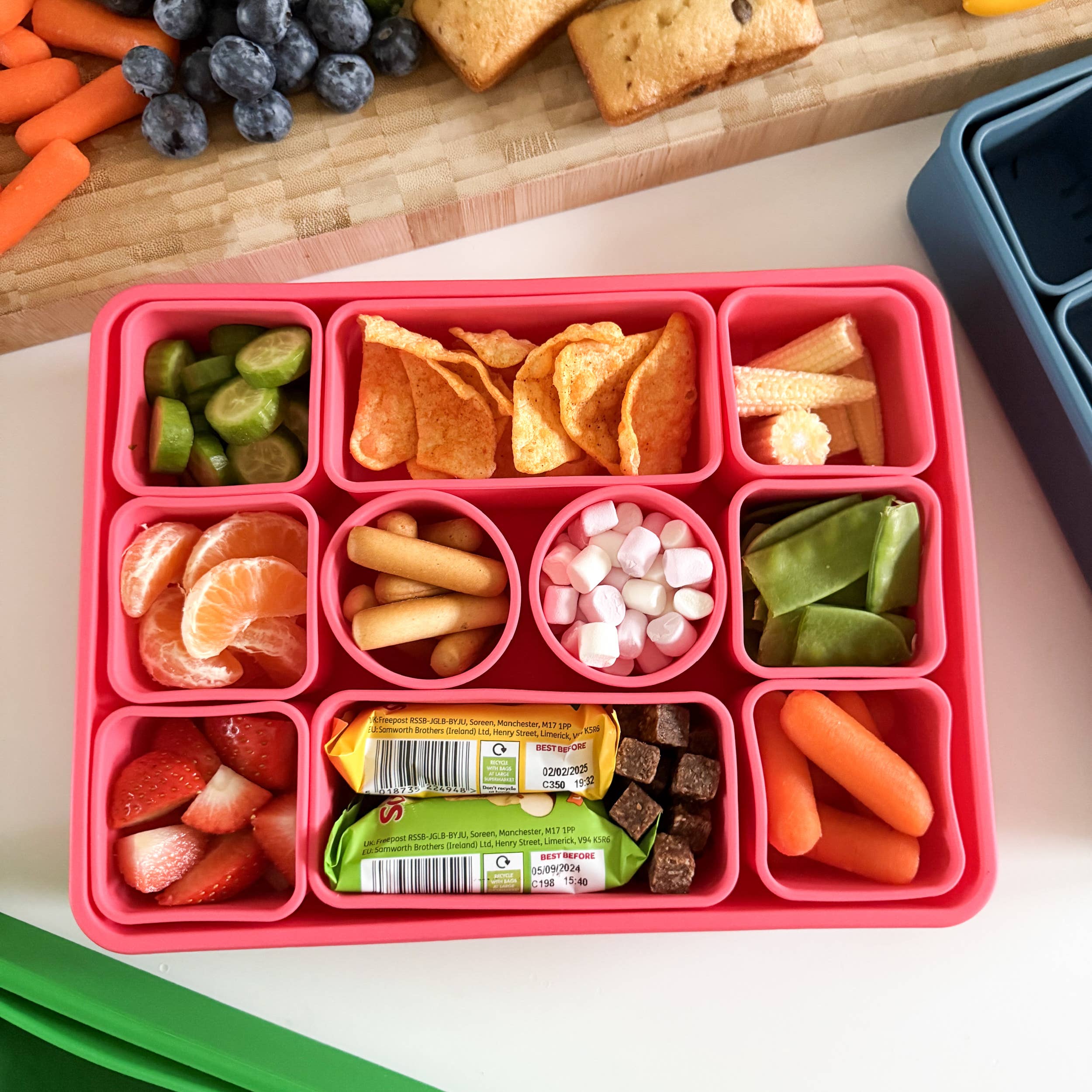 Pick Plates Snackle Box Silicone Snack Box – 10 Compartment Food Container - REGN