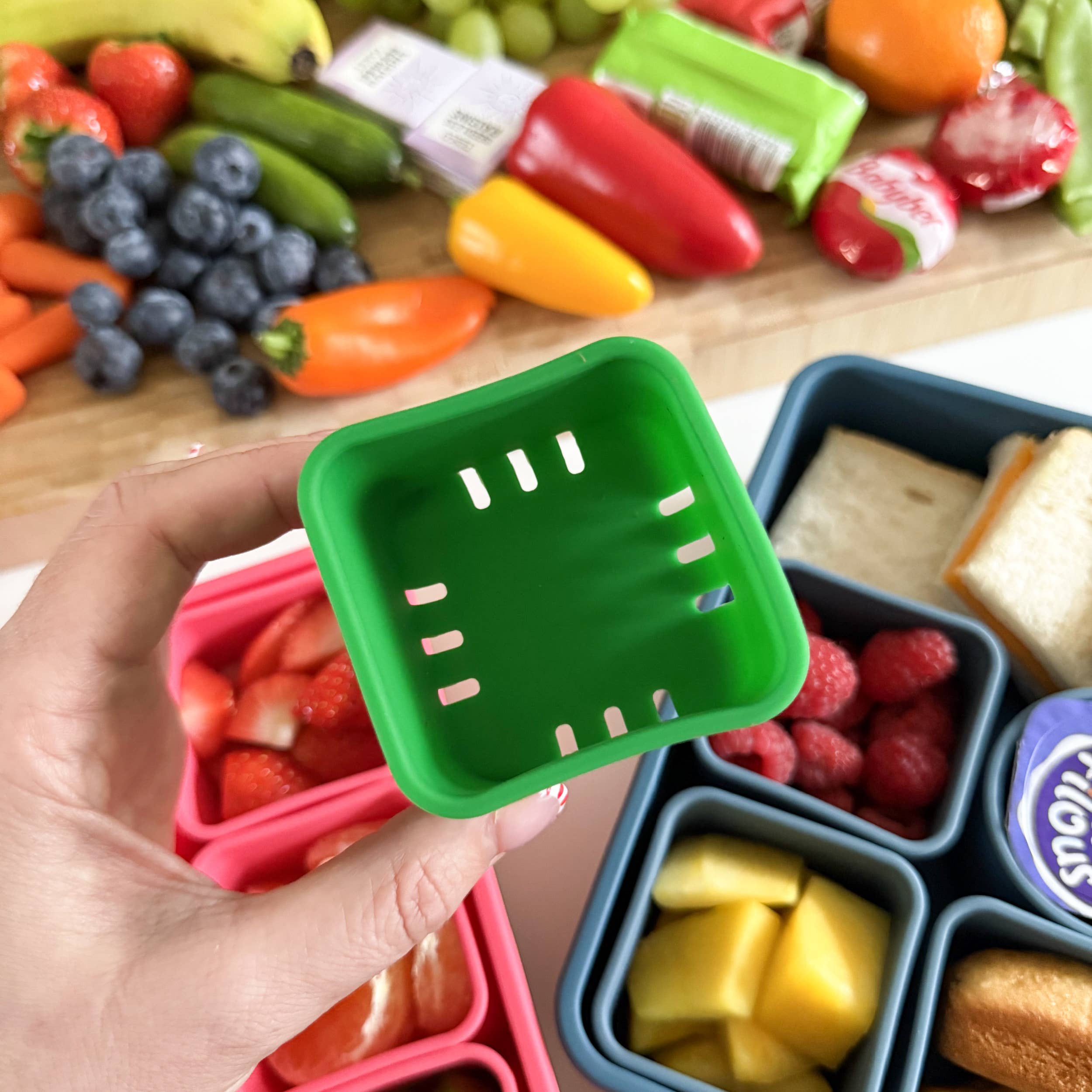 Pick Plates Snackle Box Silicone Snack Box – 10 Compartment Food Container - REGN