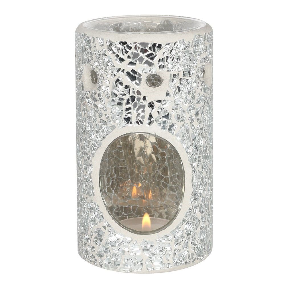 Pillar Crackle Glass Wax Burner - REGN