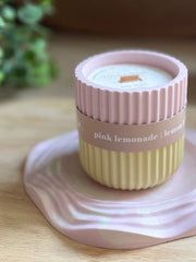 Pink Lemonade Soy Candle – Pastel - Inspired Sweet Home Fragrance - REGN