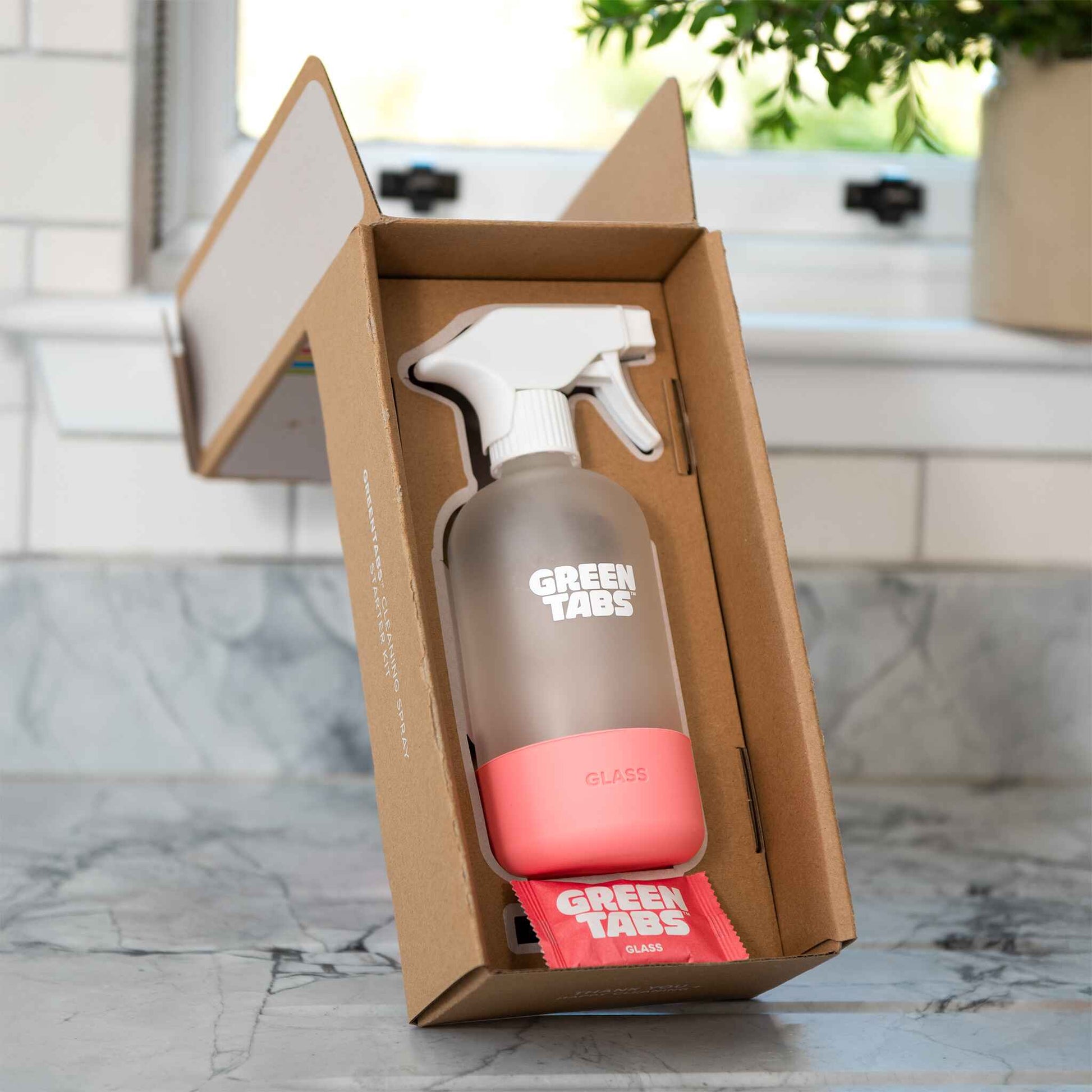 Plant - Powered Glass Cleaner GreenTabs™ – Plastic - Free, Vegan & Eco - Friendly Starter Kit - REGN