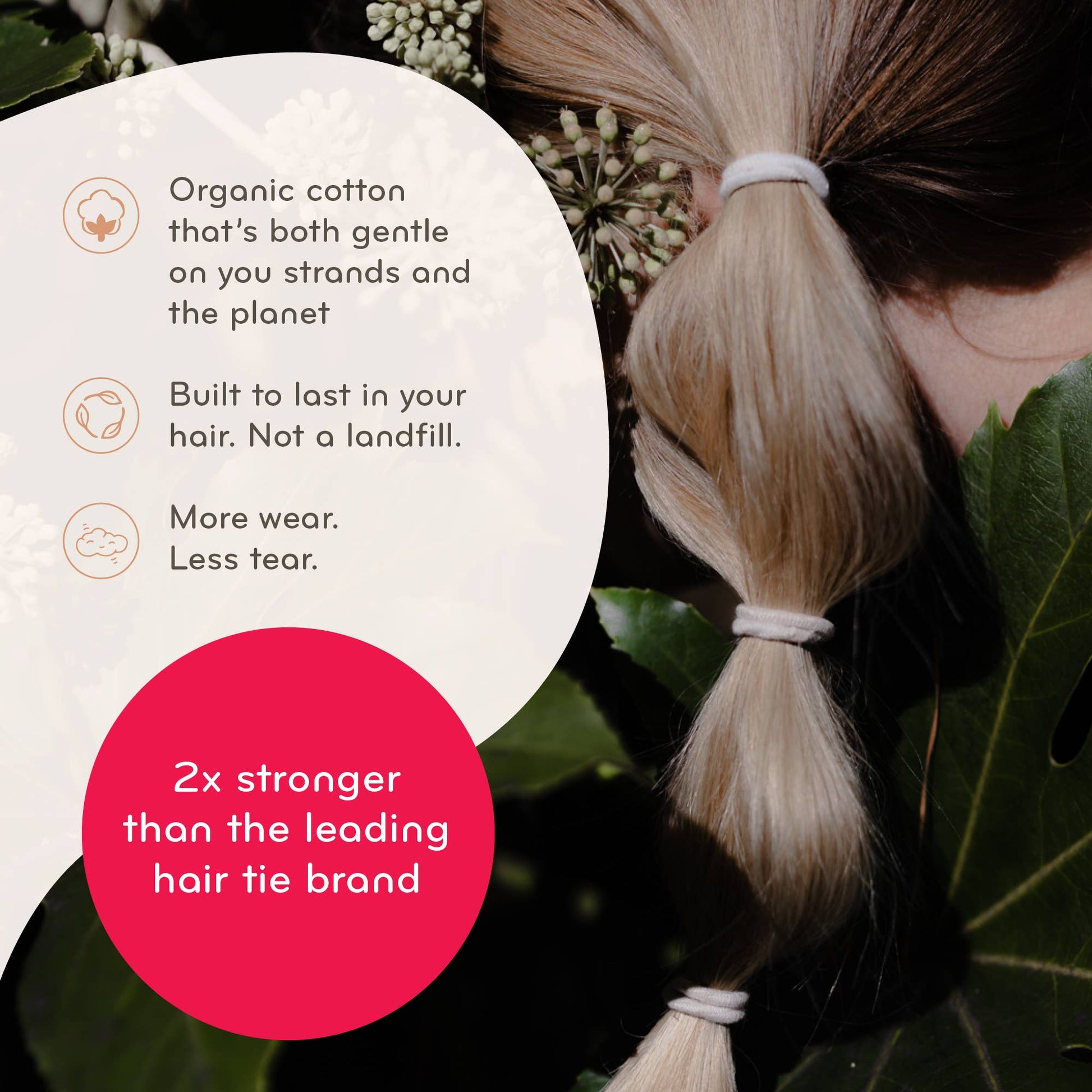 Plastic - Free Round Hair Ties Mini 6 - Pack – Pastel Blooms - REGN