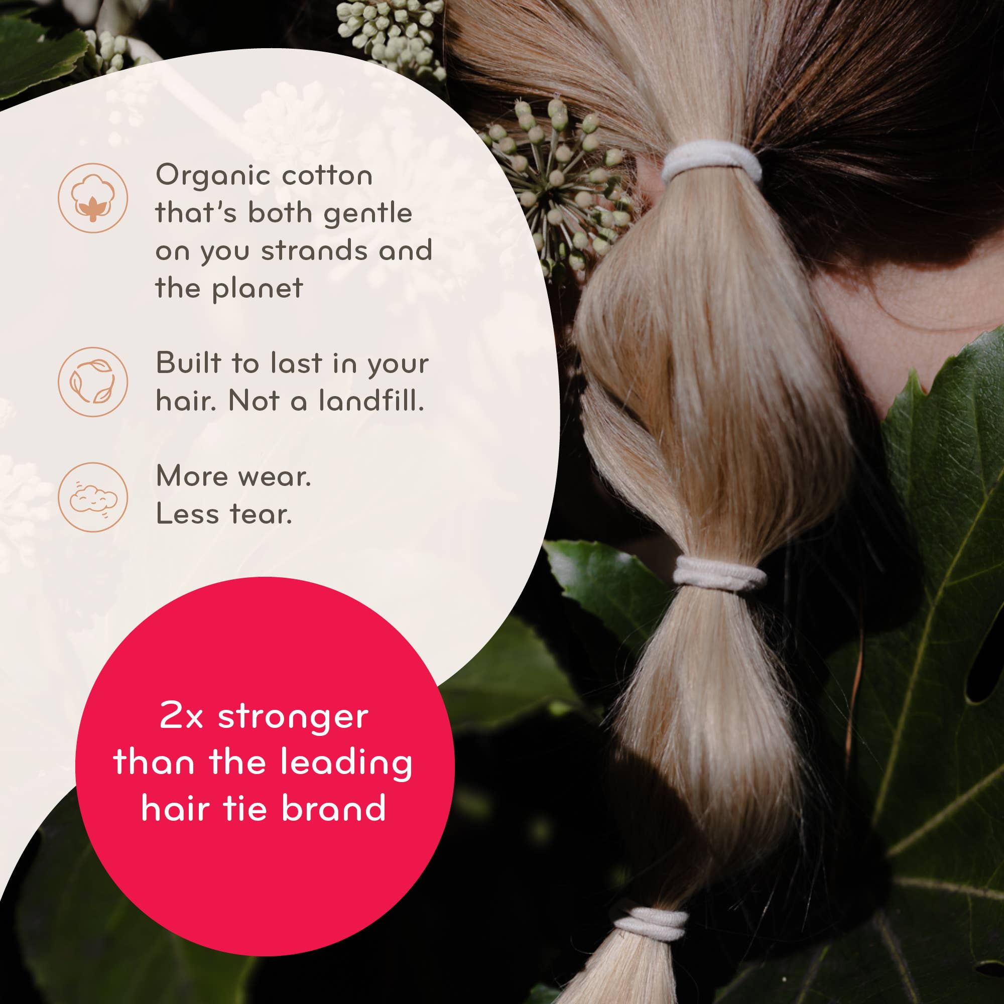 Plastic - Free Round Hair Ties Mini 6 - Pack – Pastel Blooms - REGN