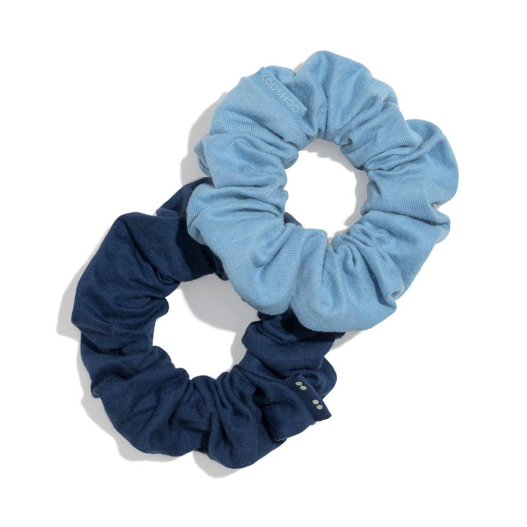 Plastic - Free Scrunchies True Blue – Organic Cotton - REGN